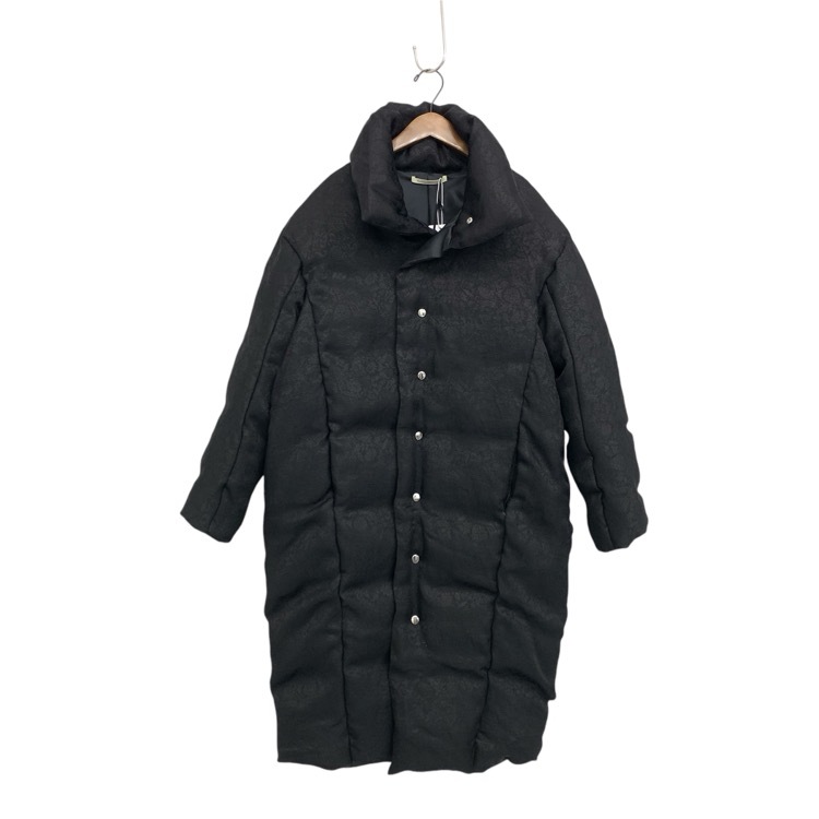 HARUNOBUMURATA ハルノブムラタ ILIANA ダウンコート シルクジャカード ブラック 36 HM23W114-SOV06