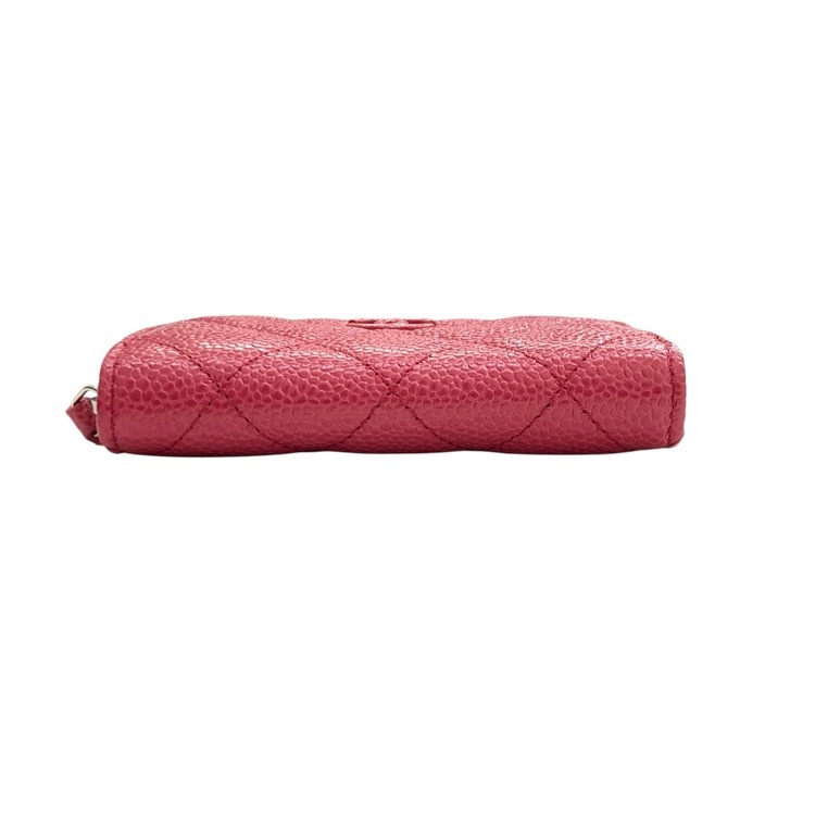 未使用品 CHANEL シャネル マトラッセ クラシック ジップ コインパース キャビアスキン ピンク AP1416