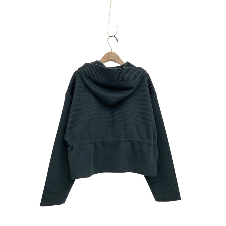 2025AW CFCL シーエフシーエル TW MILAN CROPPED HOODIE JACKET ミラノリブニットフーディジャケット パーカー スモーキーブラック 3 CF010KC127JP00
