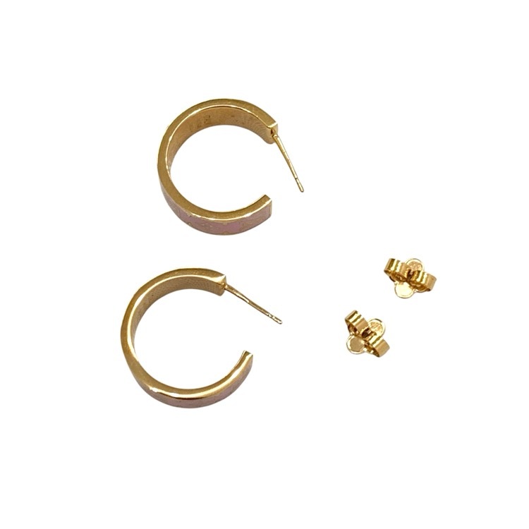 LOUIS VUITTON ルイ・ヴィトン ピアス ナノグラム エナメル ピンク M01831