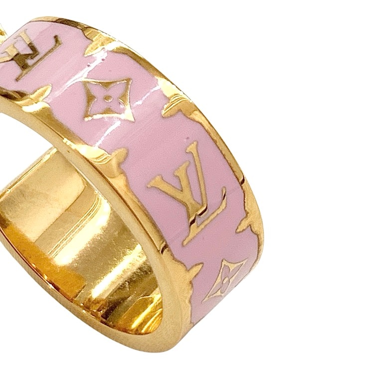 LOUIS VUITTON ルイ・ヴィトン ピアス ナノグラム エナメル ピンク M01831
