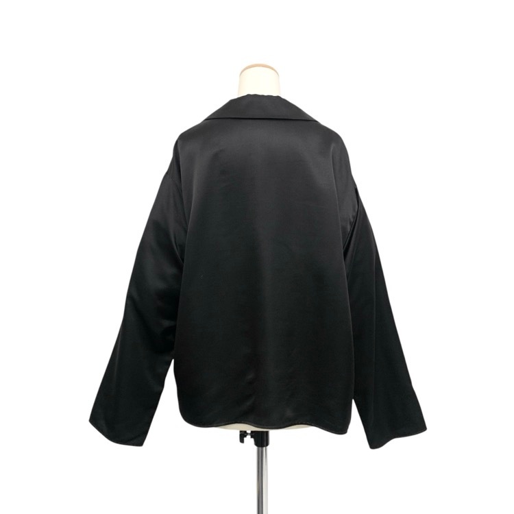 BLAMINK ブラミンク シルクサテン ブラウス ブラック 36 7921-230-0280