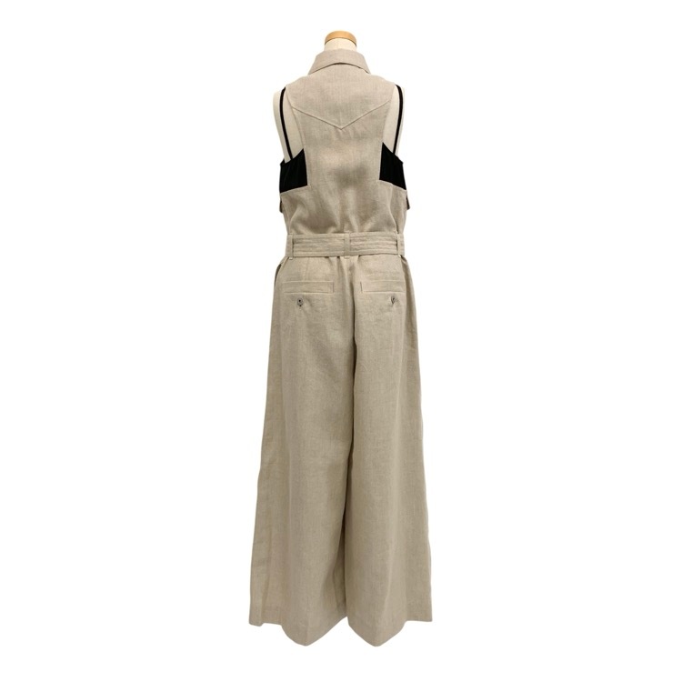 未使用品 AKIRANAKA アキラナカ リネンオールインワン ジャンプスーツ ベージュ 1 AS1924BE