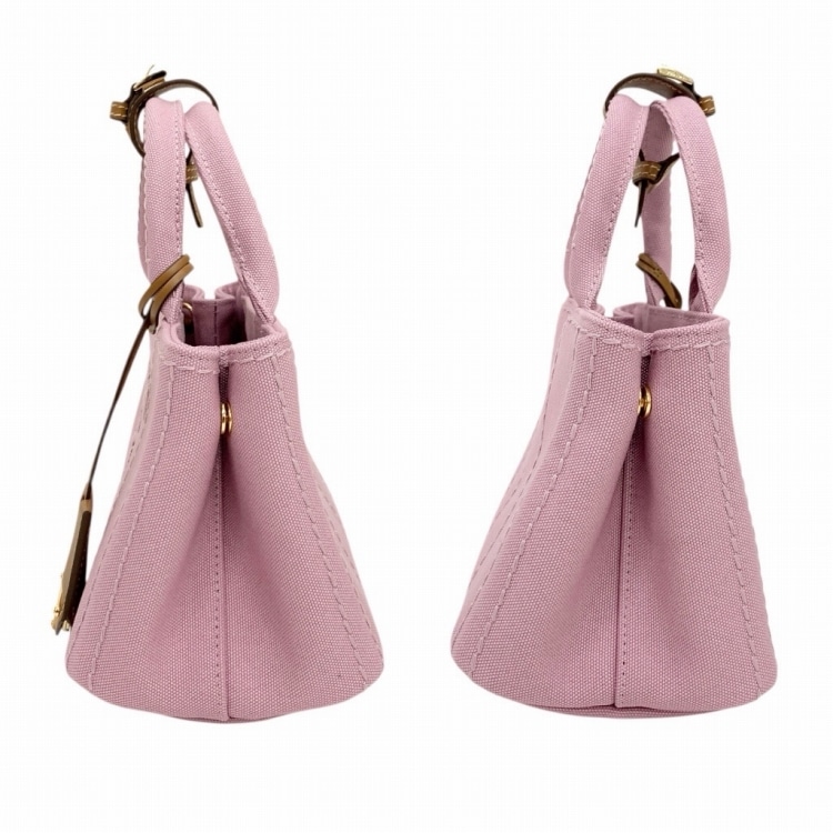 PRADA プラダ コットンキャンバス ミニハンドバッグ ピンク 1BA038_2CYA_F04HD_V_8OM