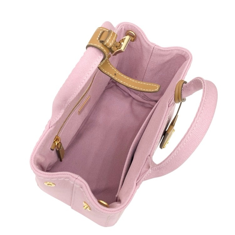 PRADA プラダ コットンキャンバス ミニハンドバッグ ピンク 1BA038_2CYA_F04HD_V_8OM