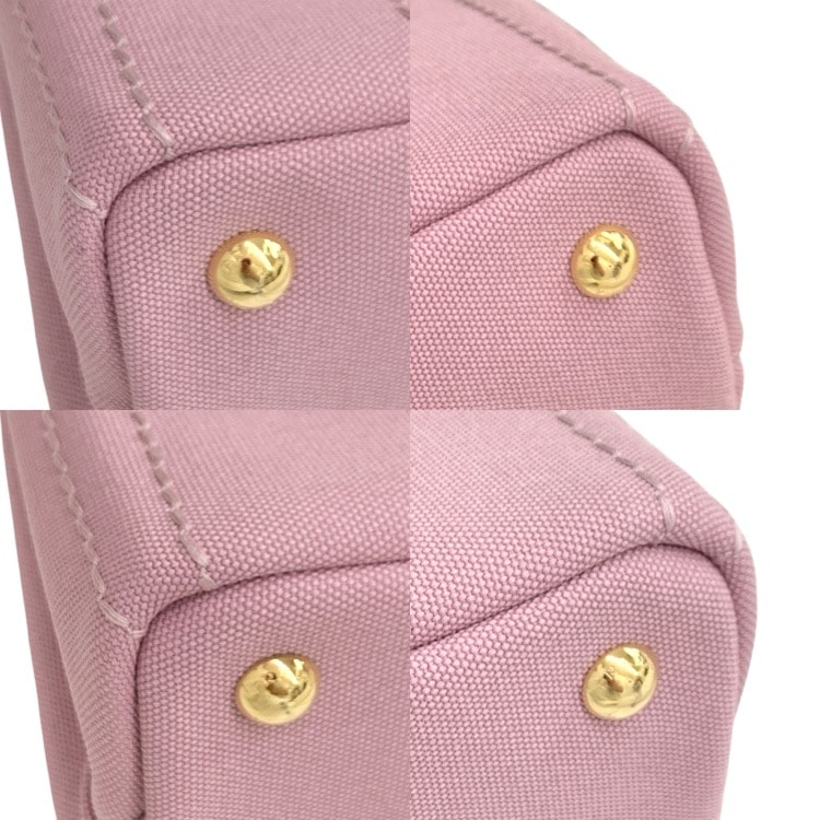 PRADA プラダ コットンキャンバス ミニハンドバッグ ピンク 1BA038_2CYA_F04HD_V_8OM
