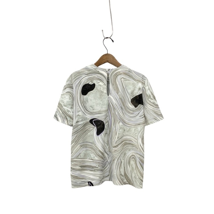 Mame Kurogouchi マメクロゴウチ Marble Print Jersey Short Sleeve Top マーブルプリントジャージー カットソー グレー 3 MM25FW-JS077