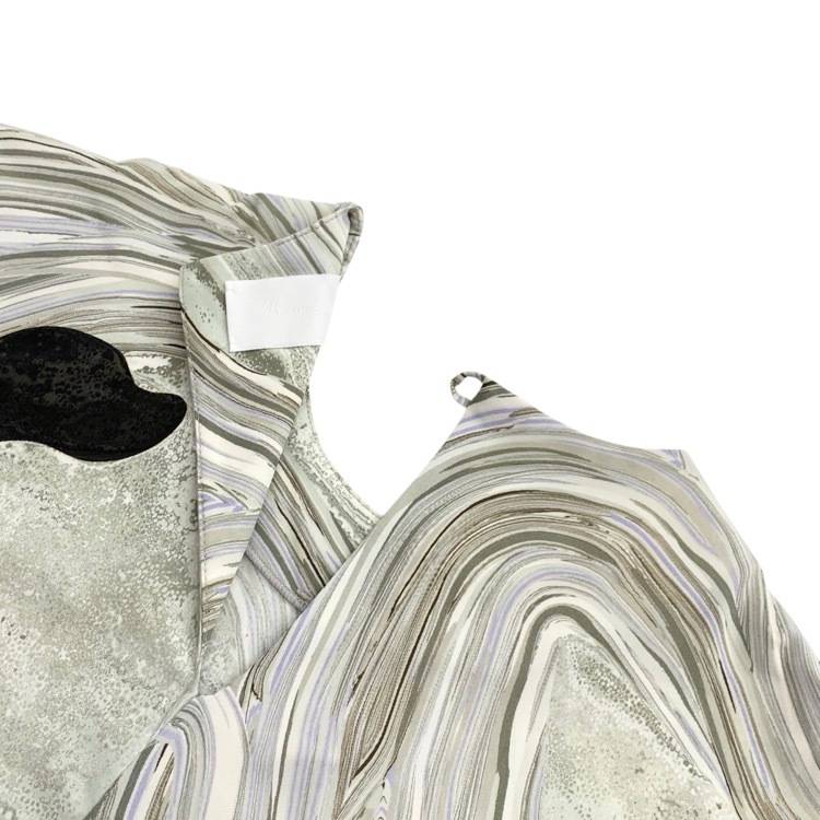 Mame Kurogouchi マメクロゴウチ Marble Print Jersey Short Sleeve Top マーブルプリントジャージー カットソー グレー 3 MM25FW-JS077