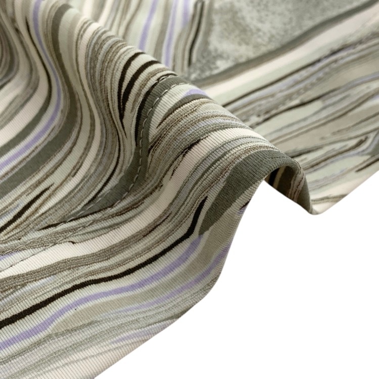 Mame Kurogouchi マメクロゴウチ Marble Print Jersey Short Sleeve Top マーブルプリントジャージー カットソー グレー 3 MM25FW-JS077