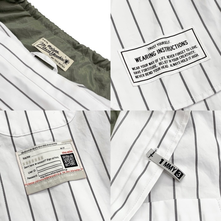 Maison MIHARA YASUHIRO メゾン ミハラヤスヒロ SHIRTS COMBINED SKIRT シャツコンビスカート ホワイト 36 B14SK161