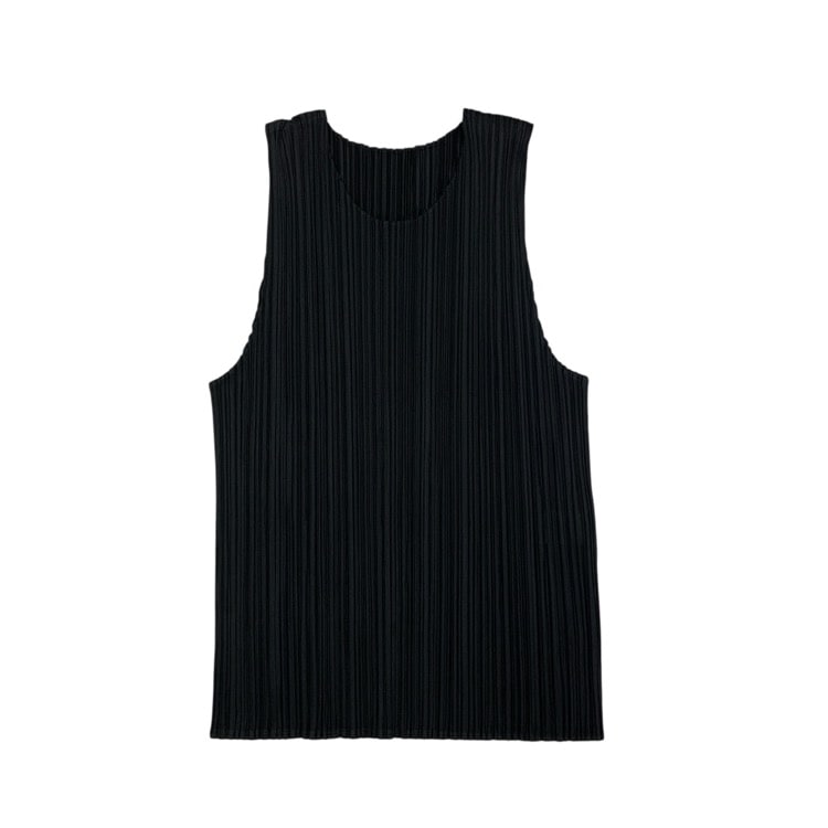 PLEATS PLEASE ISSEY MIYAKE プリーツプリーズ MONTHLY COLORS : MAY プリーツノースリーブトップス ブラック 5 PP51-JK151-15