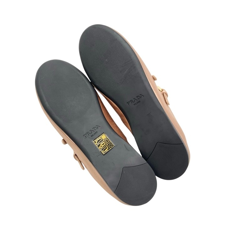 PRADA プラダ サテン バレリーナシューズ ライトベージュ 36 1F794N_049_F0A48_F_005