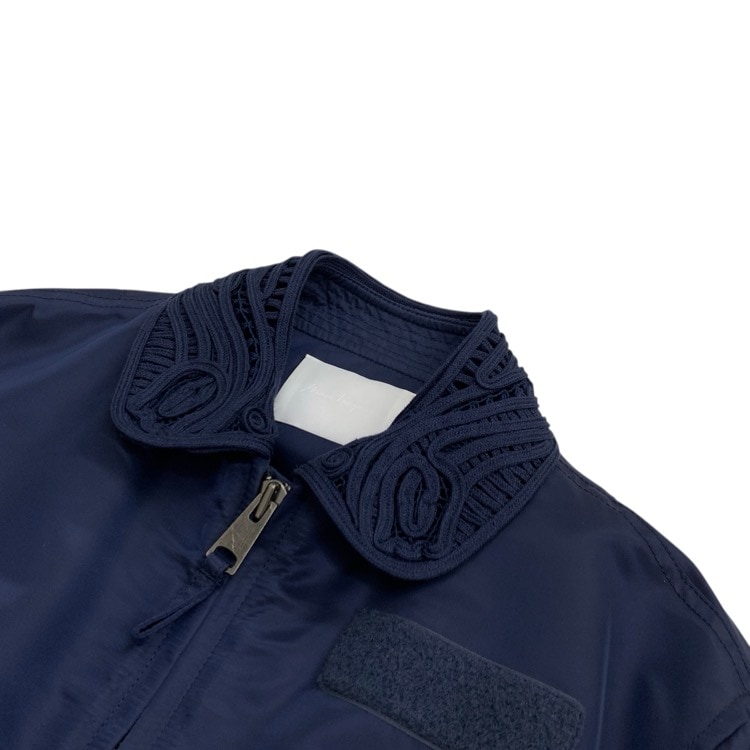 Mame Kurogouchi マメクロゴウチ Cording Embroidered Flight Jacket コード刺繍フライトジャケット ネイビー 1 MM22PS-JK711