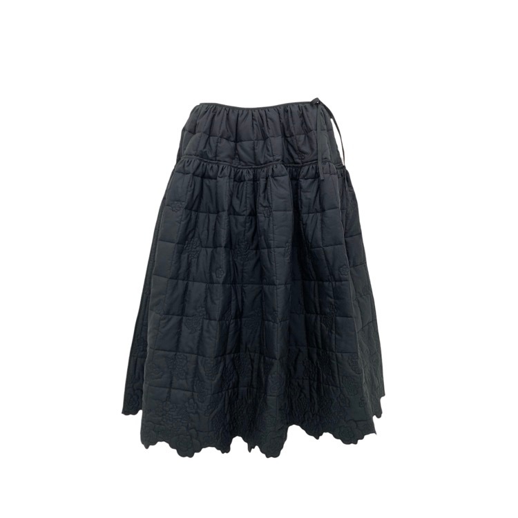 CECILIE BAHNSEN セシリーバンセン ROSIE SKIRT 薔薇柄キルティングスカート ブラック 14 EDI-0025