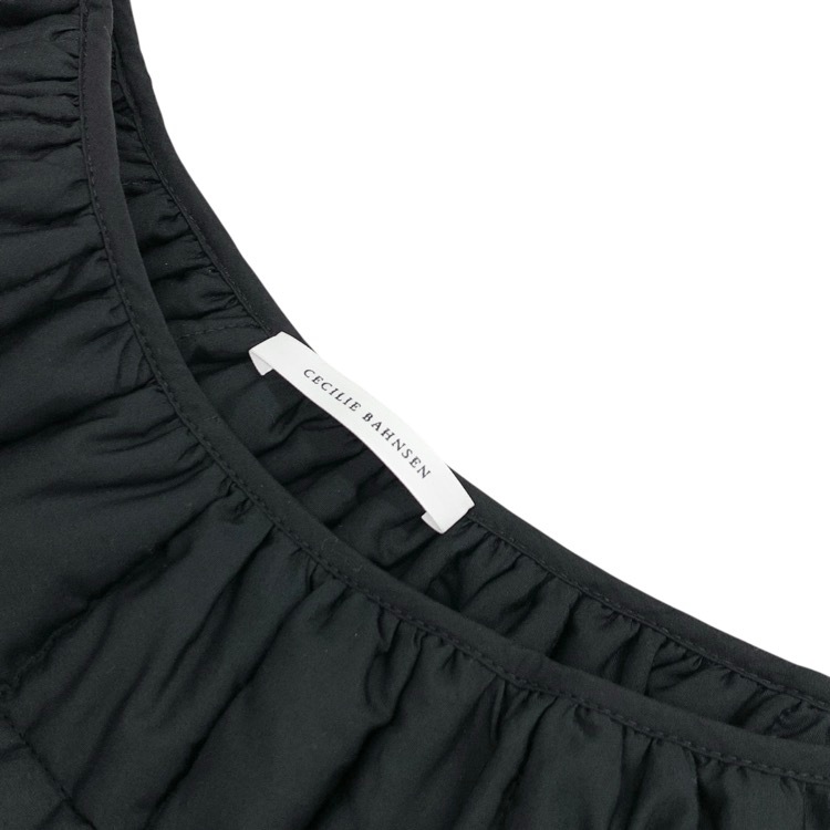 CECILIE BAHNSEN セシリーバンセン ROSIE SKIRT 薔薇柄キルティングスカート ブラック 14 EDI-0025