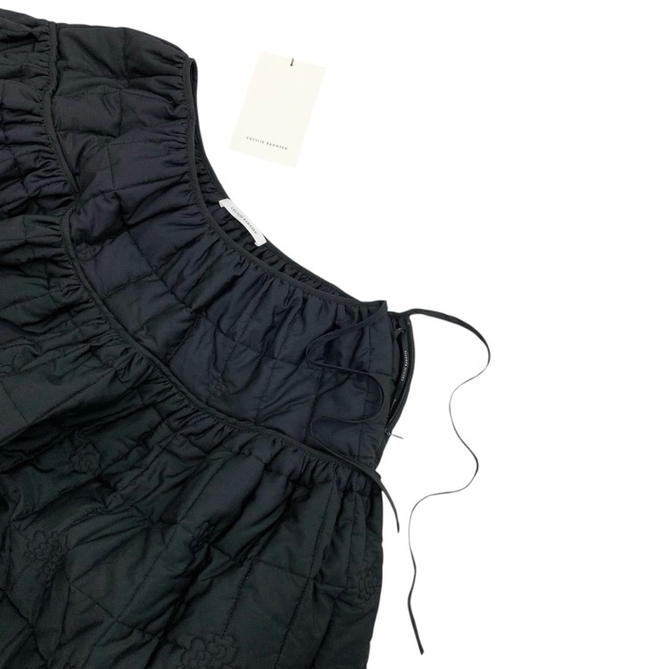 CECILIE BAHNSEN セシリーバンセン ROSIE SKIRT 薔薇柄キルティングスカート ブラック 14 EDI-0025