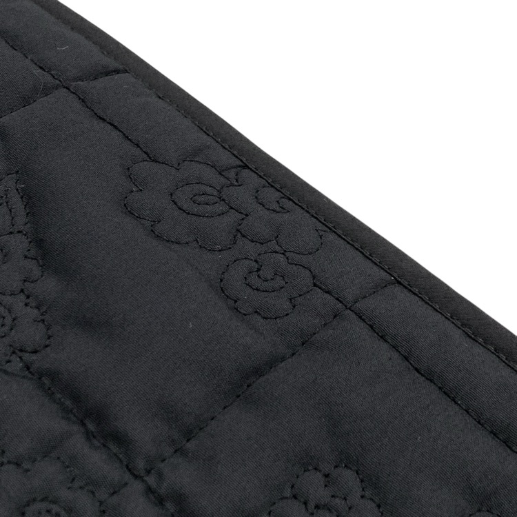 CECILIE BAHNSEN セシリーバンセン ROSIE SKIRT 薔薇柄キルティングスカート ブラック 14 EDI-0025