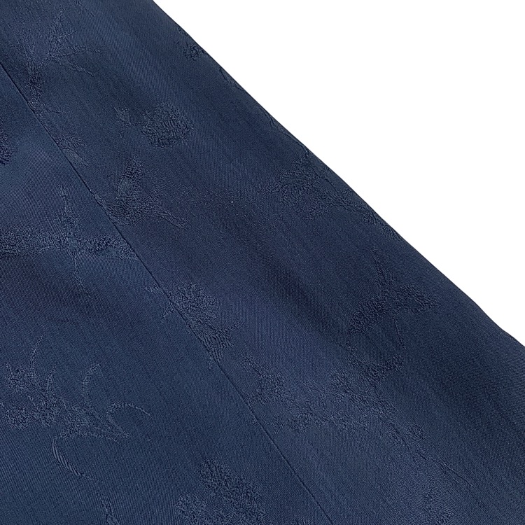 Mame Kurogouchi マメクロゴウチ Crane Pattern Jacquard Hand-Dyed Slip Dress 鶴柄ジャカードキャミソールドレス ワンピース ネイビー 2 MM23PS-DR709