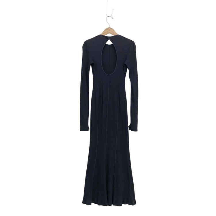Mame Kurogouchi マメクロゴウチ Crew Neck Open Back Ribbed Jersey Dress オープンバックリブジャージードレスワンピース MM22SS-JS026