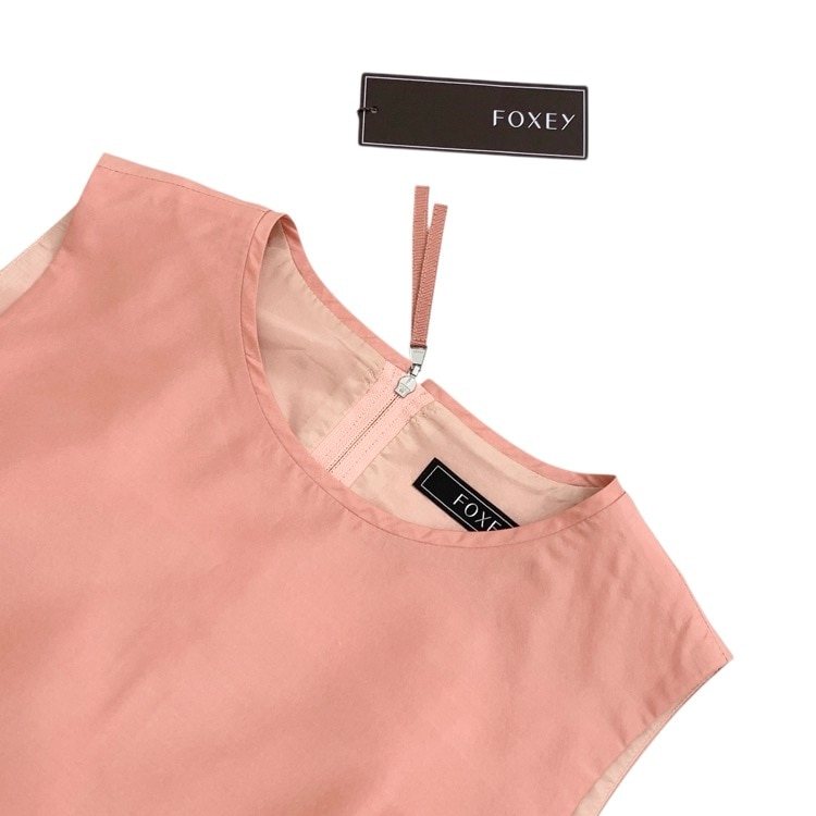 FOXEY フォクシー アマルフィ ドレス シルク ワンピース フレンチコーラル 40 41521-AOOA