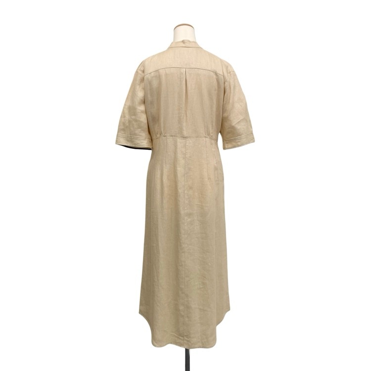 未使用品 PHOTOCOPIEU フォトコピュー Linen short sleeve dress ANNA L パリゴ別注復刻 アナエルドレス ワンピース ベージュ 36 221ANL