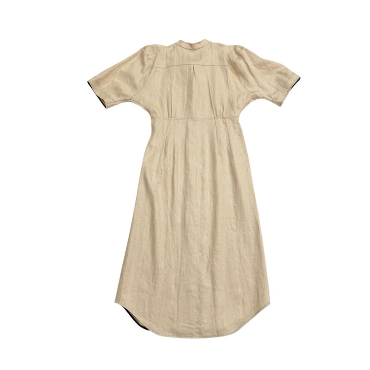 未使用品 PHOTOCOPIEU フォトコピュー Linen short sleeve dress ANNA L パリゴ別注復刻 アナエルドレス ワンピース ベージュ 36 221ANL