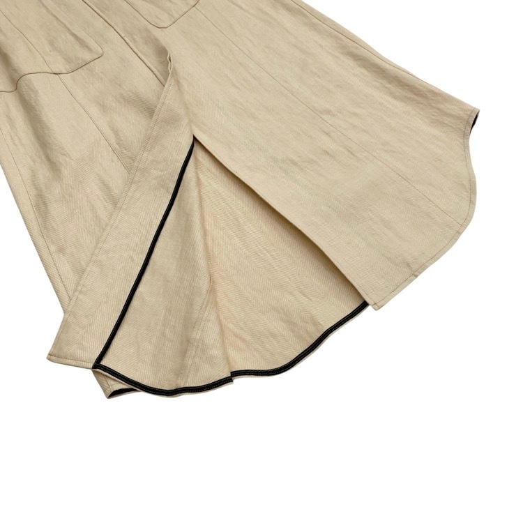 未使用品 PHOTOCOPIEU フォトコピュー Linen short sleeve dress ANNA L パリゴ別注復刻 アナエルドレス ワンピース ベージュ 36 221ANL