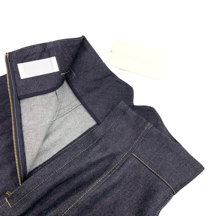 未使用品 Mame Kurogouchi マメクロゴウチ Cord Embroidery Detail Denim Skirt コード刺繍デニムフレアスカート 1 MM24FW-SK092