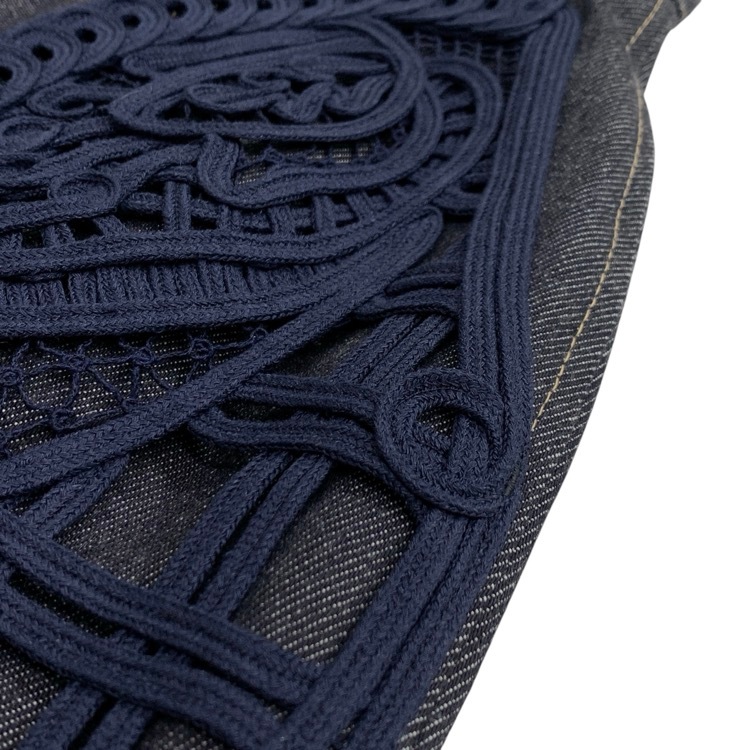 未使用品 Mame Kurogouchi マメクロゴウチ Cord Embroidery Detail Denim Skirt コード刺繍デニムフレアスカート 1 MM24FW-SK092