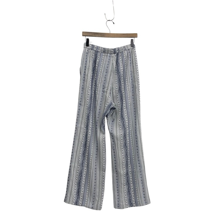 2025SS Mame Kurogouchi マメクロゴウチ Stripe Jacquard Relaxed Trousers ストライプジャガードリラックストラウザーパンツ ブルー 2 MM25SS-PT081
