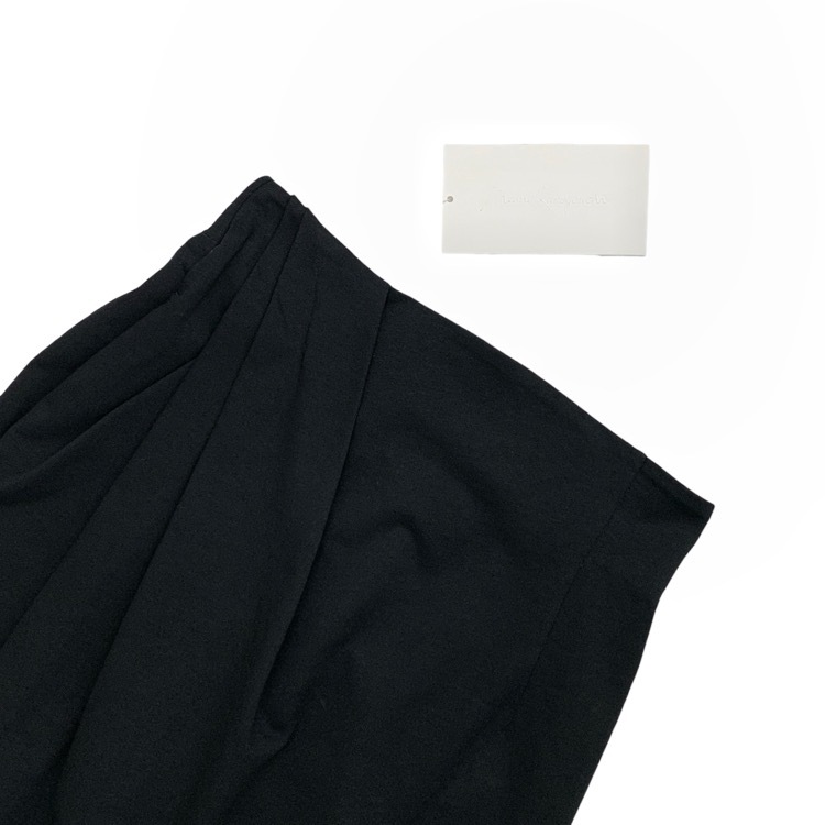 Mame Kurogouchi マメクロゴウチ Cotton Jersey Asymmetric Skirt コットン タイト スカート ブラック 1 MM26FW-JS008