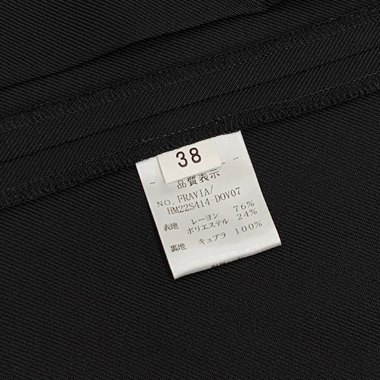 HARUNOBUMURATA ハルノブムラタ ドレス FRAVIA スキッパー マキシワンピース ブラック 38 HM22S414-DOV07