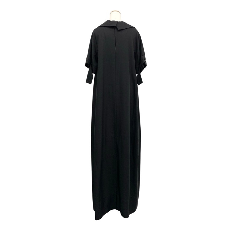 HARUNOBUMURATA ハルノブムラタ ドレス FRAVIA スキッパー マキシワンピース ブラック 38 HM22S414-DOV07