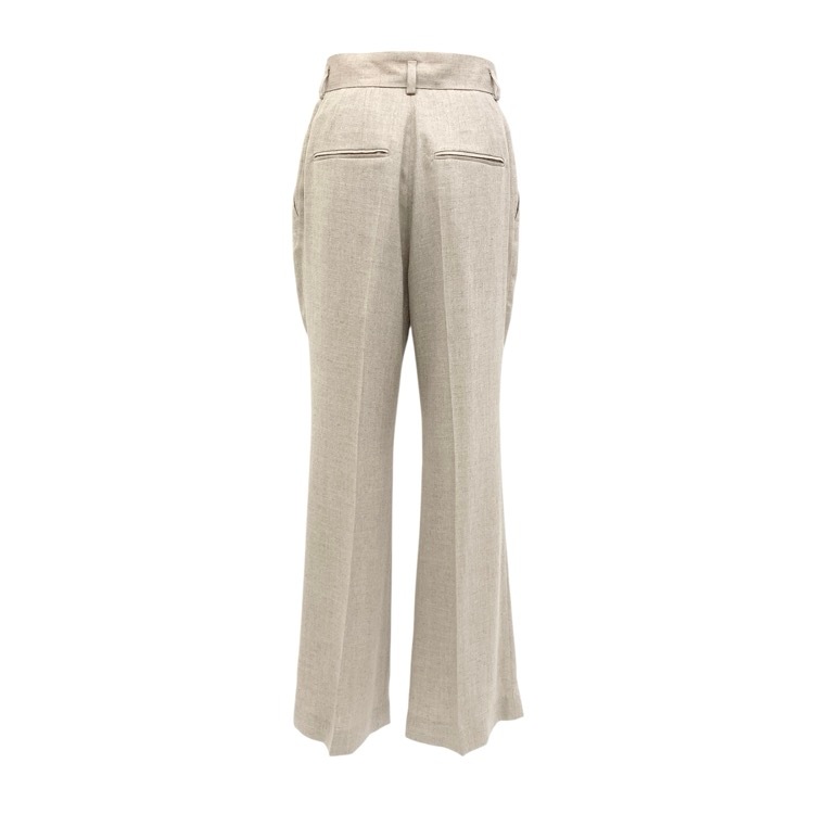 未使用品 Mame Kurogouchi マメクロゴウチ Triacetate Flared Suits Trousers フレアスーツトラウザー パンツ ベージュ 2 MM22PS-PT717