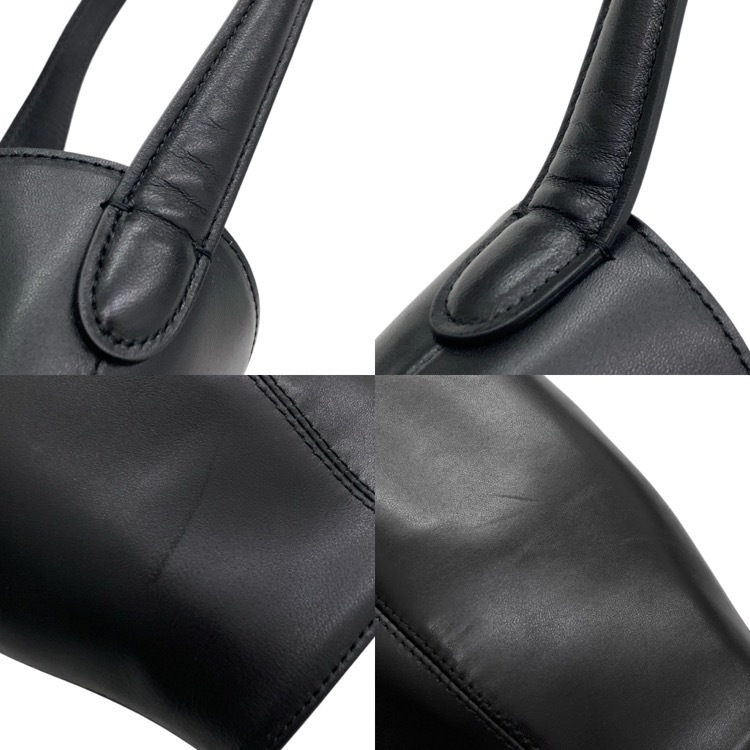 未使用品 2025AW Mame Kurogouchi マメクロゴウチ Sheep Leather Handbag シープレザーハンドバッグ ブラック F MM25FW-AC317