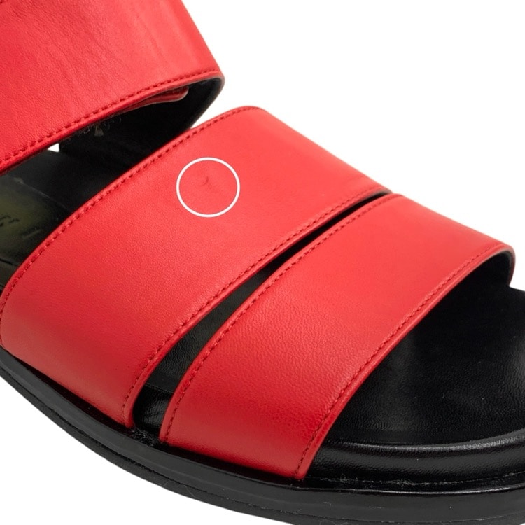 MARNI マルニ Fussbett フスベットべルトサンダル レッド 37 FBMSQ20G03
