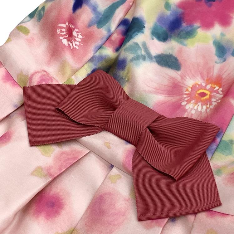 M'S GRACY エムズグレイシー 水彩画プリント ワンピース ピンク 36 411101