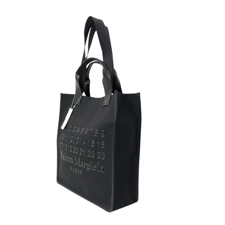 未使用品 2025SS Maison Margiela メゾンマルジェラ CABAS SHOPPING BAG VERTICAL カバスキャンバスショッピングトートバッグ ブラック SB1WC0019 P7276