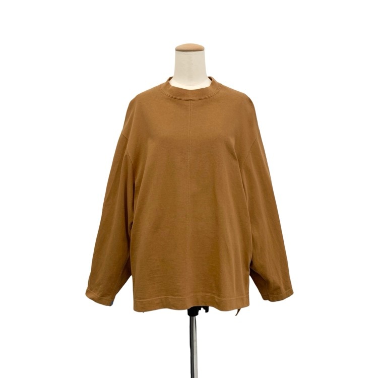 Mame Kurogouchi マメクロゴウチ Cotton Jersey Pullover コットンジャージープルオーバー カットソー ブラウン 1 MM21PS-JS719
