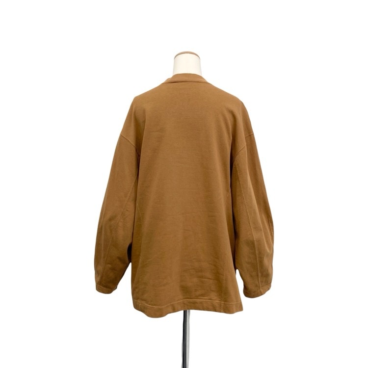 Mame Kurogouchi マメクロゴウチ Cotton Jersey Pullover コットンジャージープルオーバー カットソー ブラウン 1 MM21PS-JS719