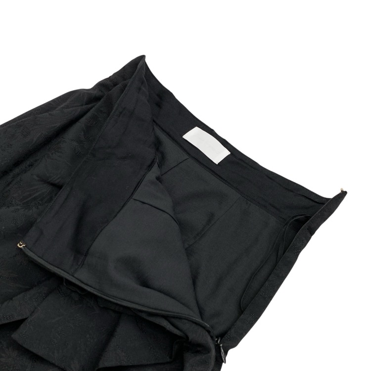 Mame Kurogouchi マメクロゴウチ フローラルジャガードドレープパンツ ブラック 3 MM20SS-PT014