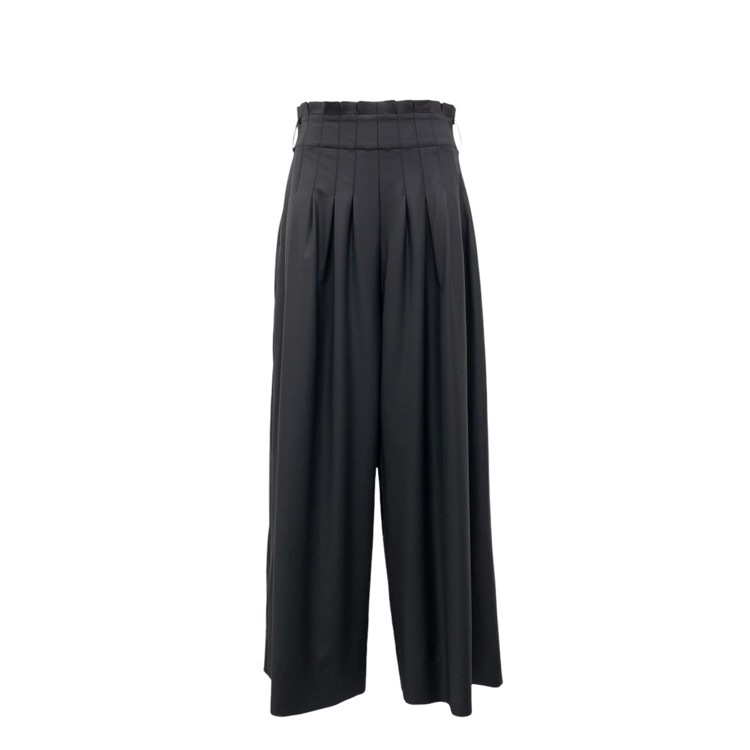 2025AW deres デレス Elan pants ウエストタックワイドパンツ ダークネイビー 1 DER25AW-PT-001