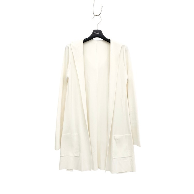 FOXEY フォクシー フーディカーディガン ロイヤルホワイト 38 38822-KSJOA