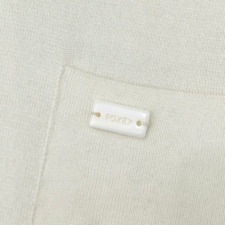 FOXEY フォクシー フーディカーディガン ロイヤルホワイト 38 38822-KSJOA