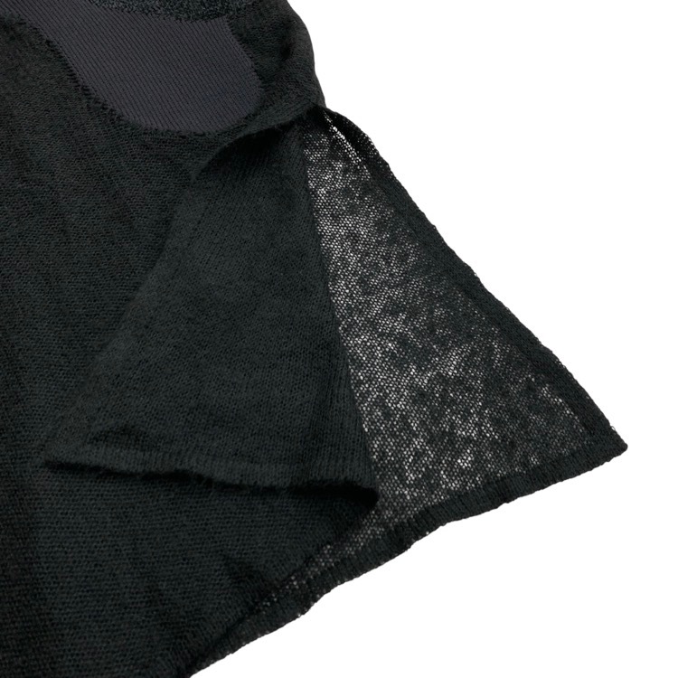 Mame Kurogouchi マメクロゴウチ “Katachi” Motif Knited Dress インターシャ編み ニット ワンピース ブラック 1 MM25FW-KN067