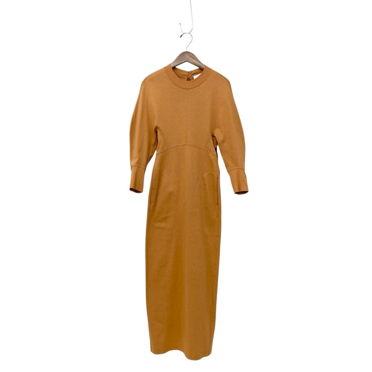 Mame Kurogouchi マメクロゴウチ Cotton Jersey Dress コットンジャージーワンピース ブラウン 1 MM23PS-JS732