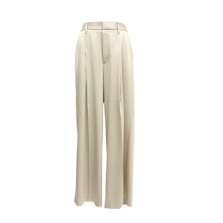 AKIRANAKA アキラナカ サテンワイド パンツ アイボリー 2 AW2412