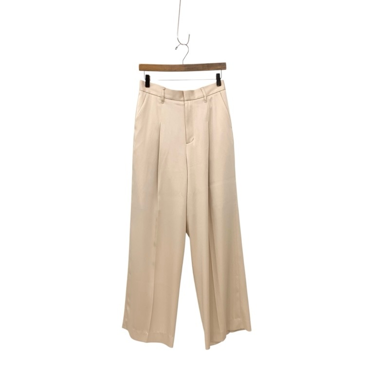 AKIRANAKA アキラナカ サテンワイド パンツ アイボリー 2 AW2412