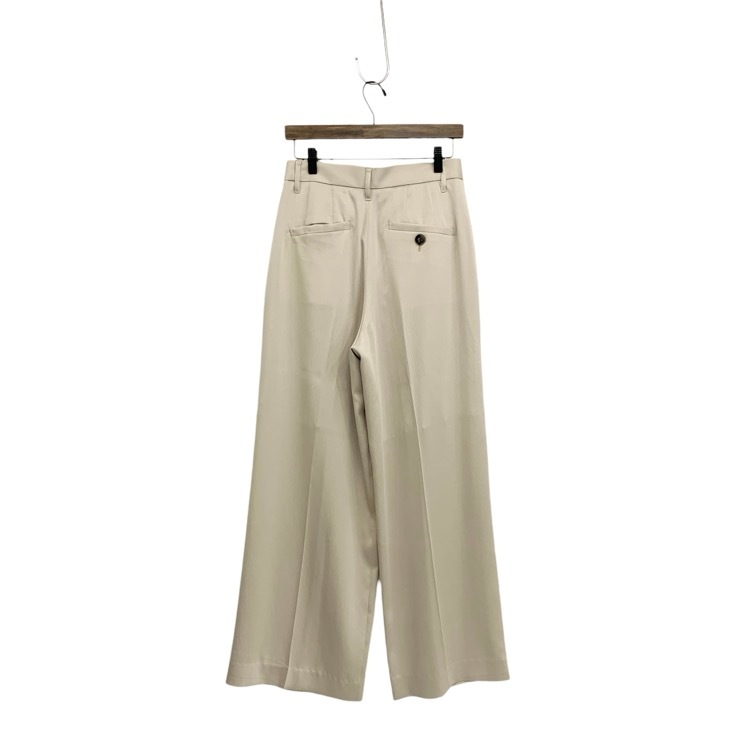 AKIRANAKA アキラナカ サテンワイド パンツ アイボリー 2 AW2412