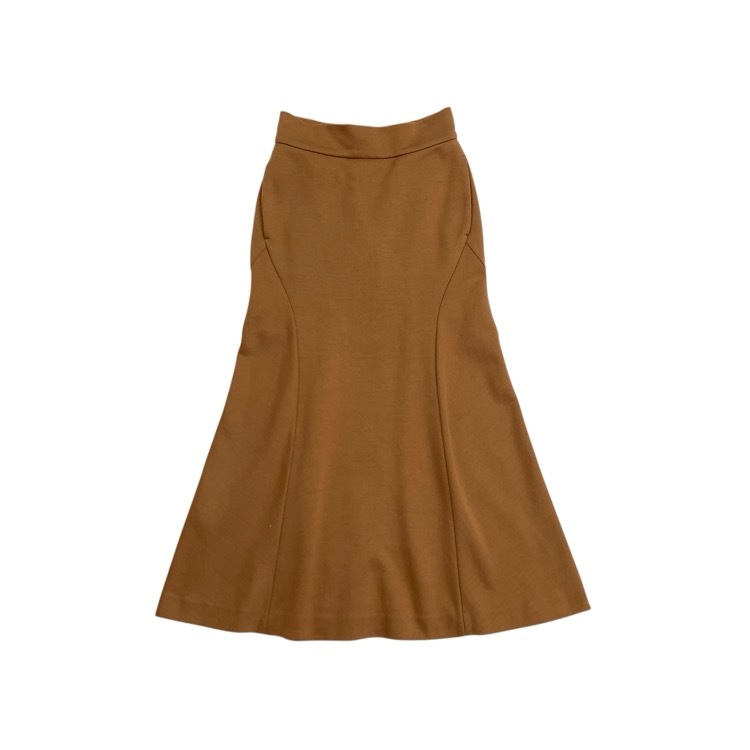 Mame Kurogouchi マメクロゴウチ Double Face Jersey Flared Skirt ダブルフェイスジャージーフレア スカート ブラウン 1 MM21PS-JS706